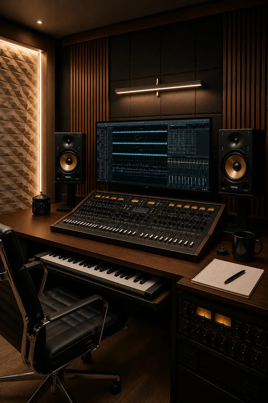 Unshakeable Music recording studio control room